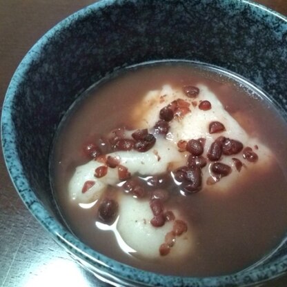 お水を缶で測るなんて合理的ですね！
お正月の残りのお餅、美味しく食べられました♪